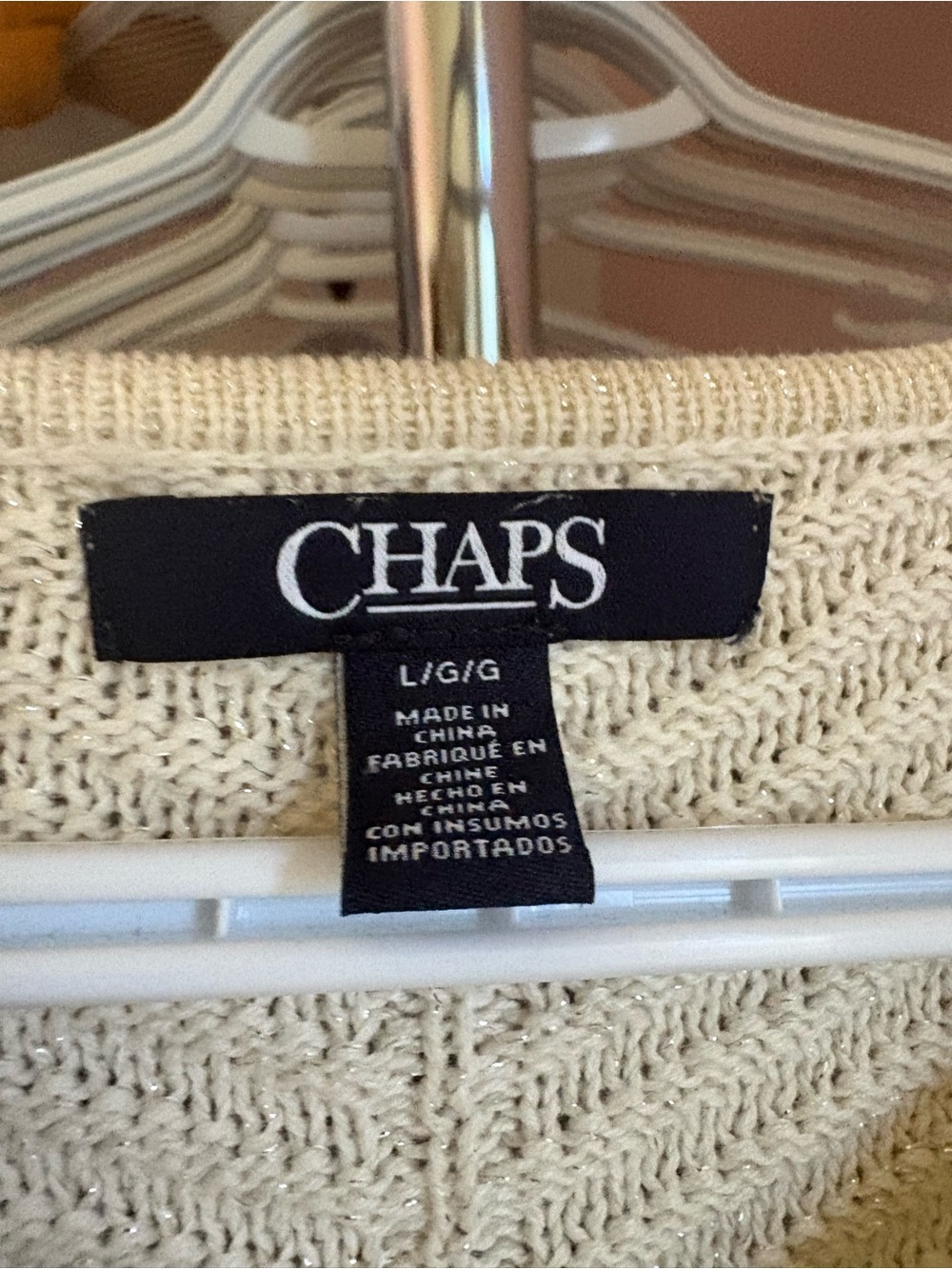 Chaps Ralph Lauren V-Neck Knitted Sweater - Picture 3 of 6